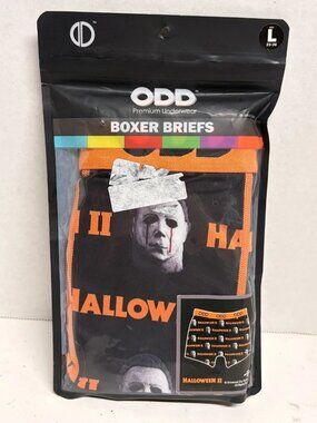 Halloween II Mens Boxer Brief Size Large, 2 pc, NEW OOD Underwear